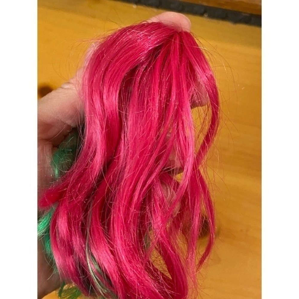 Pink and Green Split Color Doll Wig Removable Synthetic Hair for Fashion Dolls - Picture 5 of 8